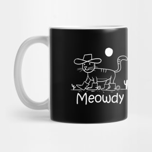 Meowdy Funny texes Howdy cat Purr Mug